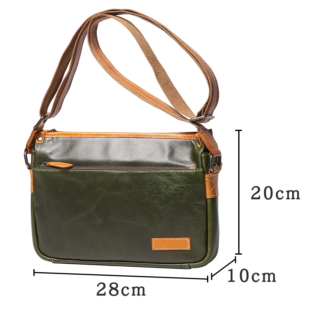 New Men's Genuine Leather Shoulder Bag with Cowhide Layer and Crossbody Design for Commuting and Messenger Purposes