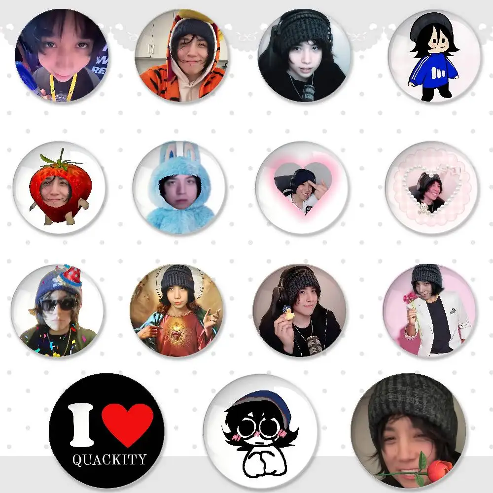 Q-Quackity My Beloved Badges Fashion New Hip Hop Versatile Round Metal Badge Cartoon Pin Gift Wholesale