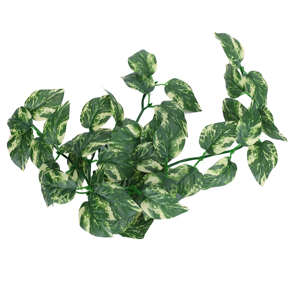 

Aquatic Plant Simulation Rattan Leaves Landscaping For Climbing Pet Box Aquarium Fish Tank