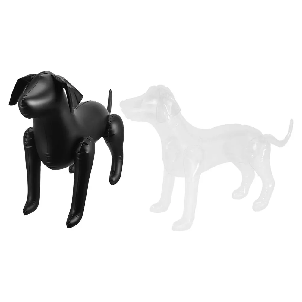 

2pcs Pvc Inflatable Dog Mannequin Pet Clothing Smooth Durable Display Stand For Dog Clothes Pet Shop Reusable Standing Models