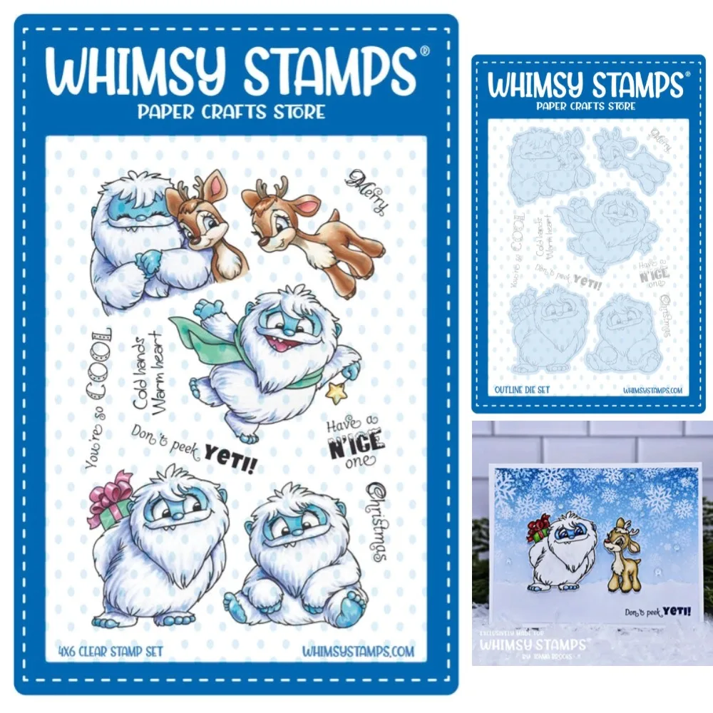 NEW Panda Christmas Outline Die Set Metal Cut dies and Stamps for DIY Scrapbooking Photo Album Embossing Decorative Paper Cards