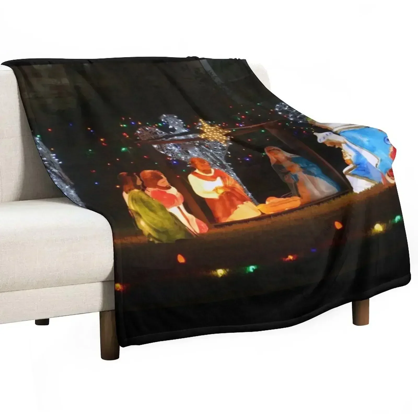 Nativity Throw Blanket Color Fast Cozy Throw Blanket