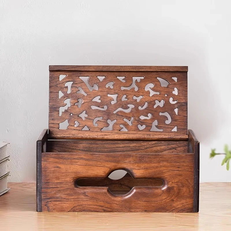 صندوق منظم الكابلات الخشبية الإبداعية، حامل قطاع الطاقة، غطاء محطة شحن متعدد الوظائف، تخزين سطح المكتب للمكتب والمنزل