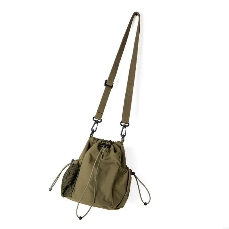 

Nylon Drawstring Bucket Bag Casual Delicate Shoulder Korean Crossbody Purse 20CA