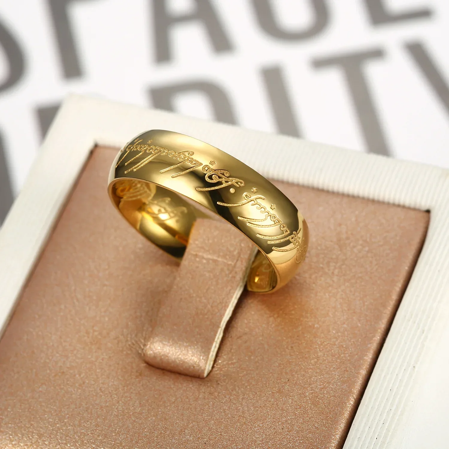 

Vintage Domineering Magic Rings Stainless Steel Men's for Gold Rings 6-12