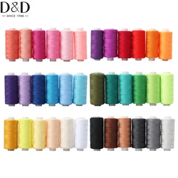 D&D 6color/set 402 Sewing Thread Polyester Thread Sewing Kit 360M/roll DIY Sewing Thread for Hand Machine Sewing