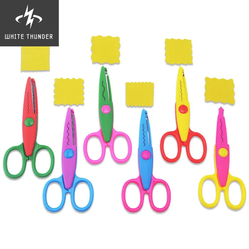 

6PCS DIY Laciness Scissor Album School Pinking Shear Creative Scrapbook Photo Craft Cut Handicraft Paper Diary Handmade