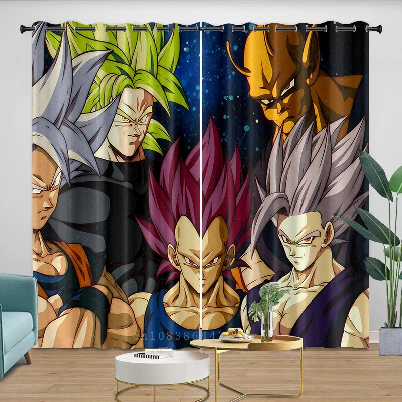 

Curtains 3D Printed Dragon Ball Animation Window Blackout Curtain with Eyelet Bedroom Living Room Decoration for Children