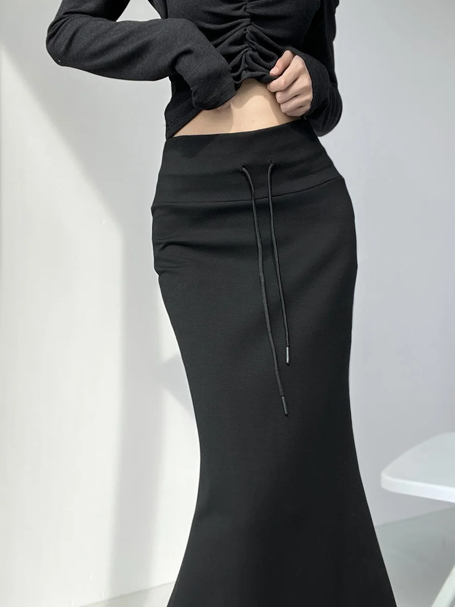 

American Sle Сексуальная юбка Body a Curves Fi Tail Утягивающая женская юбка-миди с поясом и поясом