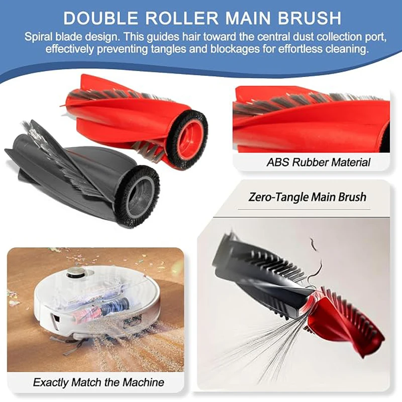 For Roborock Qrevo Edge 3 Pro Robot Vacuum Accessories Main Brush HEPA Filter Mop Pad Side Brush Dust Bag Replacement Parts view 2