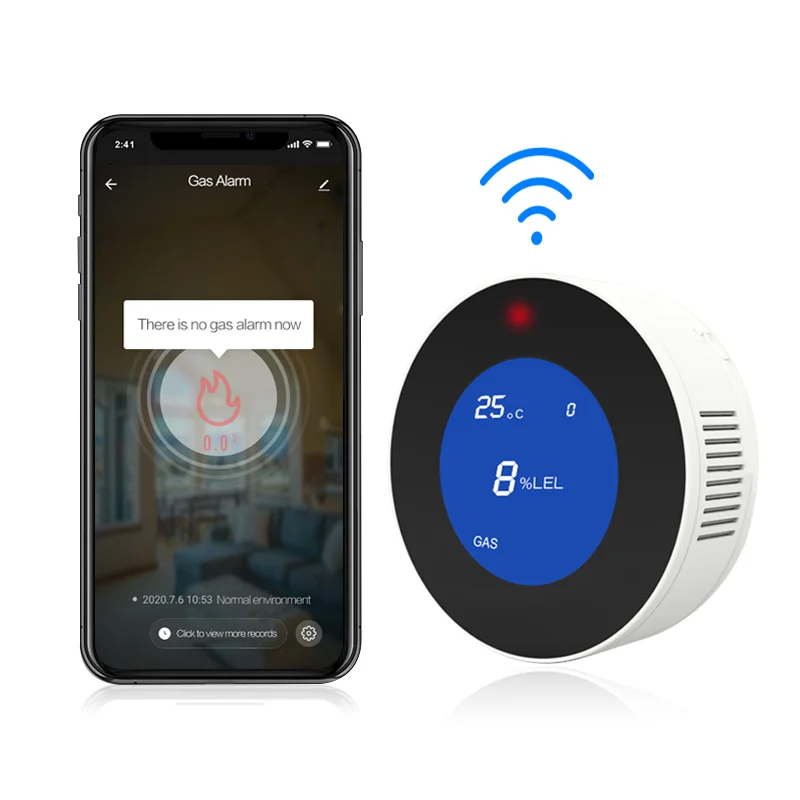 Household Tuya Wifi Smart Home Combustible Gas Leakage Alarm Detector
