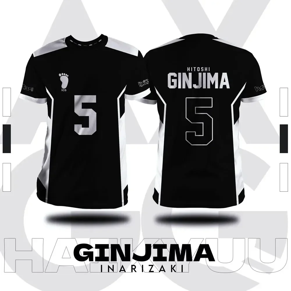 Haikyuu-Camiseta de Anime de dibujos animados Inarizaki para hombre y mujer, camisa de manga corta de verano, Unisex