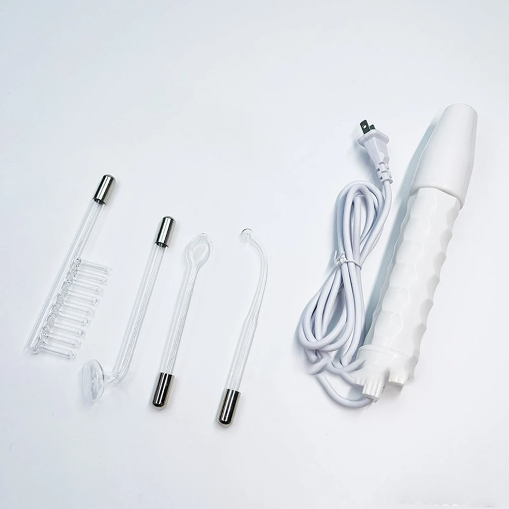 4 In 1 휴대용 고주파 전기 치료 미용 장치 주근깨 제거 얼굴 스킨 케어 레이 완드 US 플러그