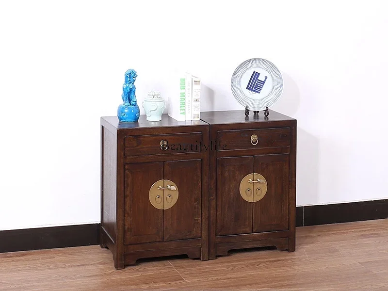 

ls 04New Chinese solid wood bedside table antique side cabinet