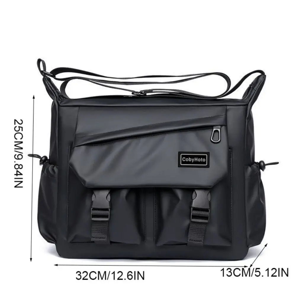 Large Capacity Men Crossbody Bag Square Harajuku Casual Messenger Bag Lightweight Japanese Style Nylon Postman Bag Unisex