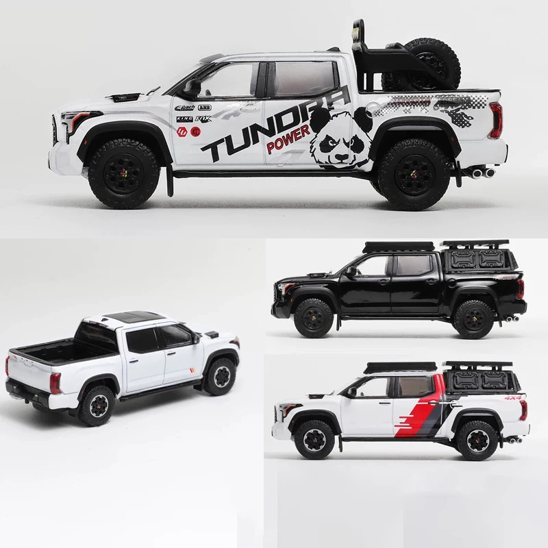 

GCD 1:64 Alloy Off-Road Vehicle Mode Car White with Red and Black with Accessories Collection Ornament in Stock Child Gift