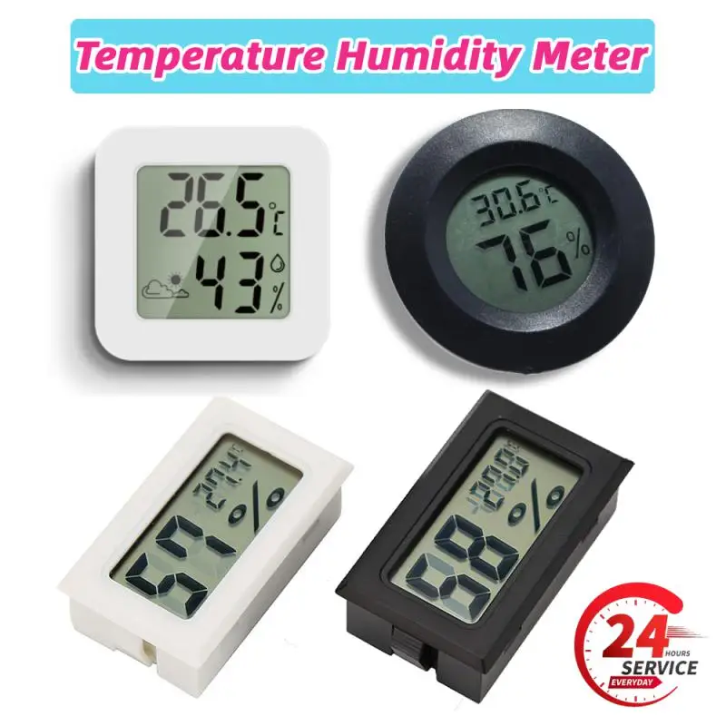 Home Mini LCD Digital Thermometer Hygrometer Temperature Indoor Convenient Temperature Sensor Humidity Meter Gauge