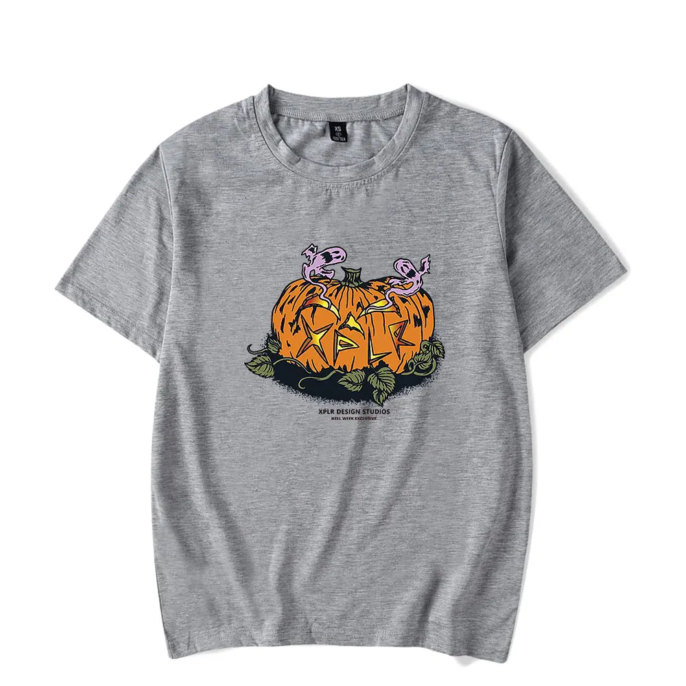 XPLR Pumpkin Vintage 90s T-Shirt pour hommes et femmes, Sam et Colby T-Shirt à manches courtes pour femmes, T-shirt drôle unisexe Harajuku Y-