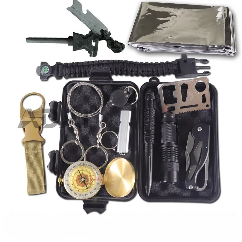 trousse-de-premiers-secours-multifonctionnelle-equipement-de-survie-d'urgence-sos-materiel-de-plein-air-coffre-au-tresor-de-survie-ensemble-d'outils-de-survie