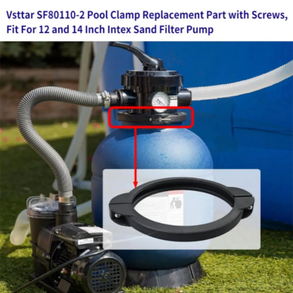 SF80110-2 Pool Sand Filter Replacement Parts Sand Filter Clamp Sand Filter Valve Clamp for Intex 12 & 14 In Sand Filter Pump
