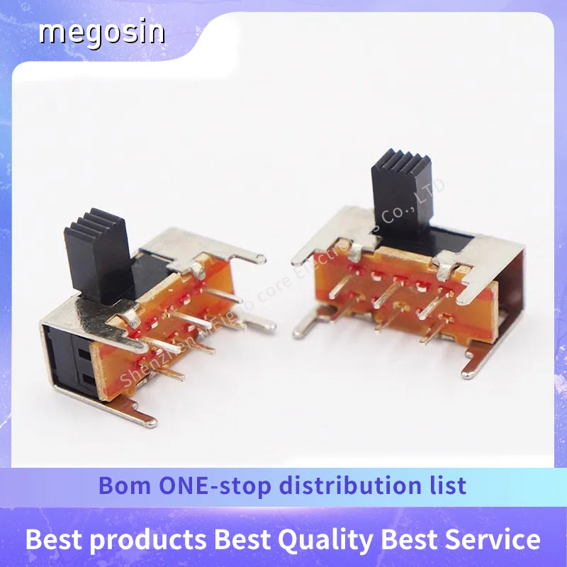 5pcs SK-22H03 double-row six-pin horizontal toggle power switch, 2-position six-pin side toggle switch for audio power amplifier