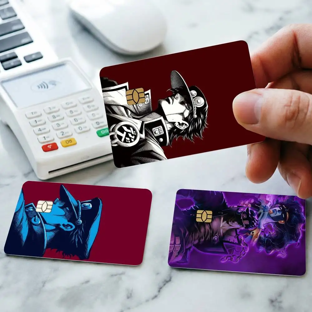 JoJos Bizarre Adventure Jotaro Kujo Credit Card HD Stickers Small Chip Waterproof Sticker Game Card Decal Gift