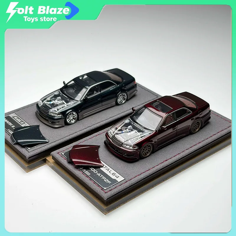 mortal-1-64-toyota-mark-ii-jzx100-avec-capot-ouvrant-modele-de-voiture-en-metal-moule-sous-pression-collection-de-voitures-miniatures-jouets-de-voitures-cadeau-d'anniversaire