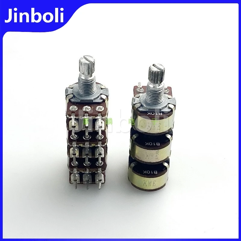 1PCS 16 Type 6 Link B10K Fever Amplifier Audio multi-channel High And Low Volume Potentiometer 18Pins Flower Shaft 15MM