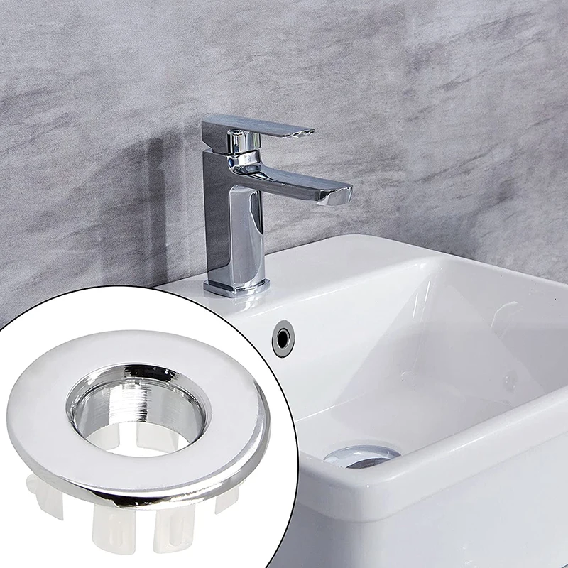 Wash Basin Overflow Ring Neatly Decorated Cover Wash Basin Overflow Overflow Plug Plug Spare Sink Basin Plastic Overflow Ring