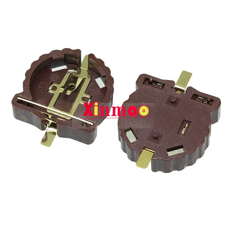 10PCS BS-1220-2 Battery Box Button Battery Gold Plated High Temperature Resistant 280 ° C CR1220 Direct Insertion/SMT