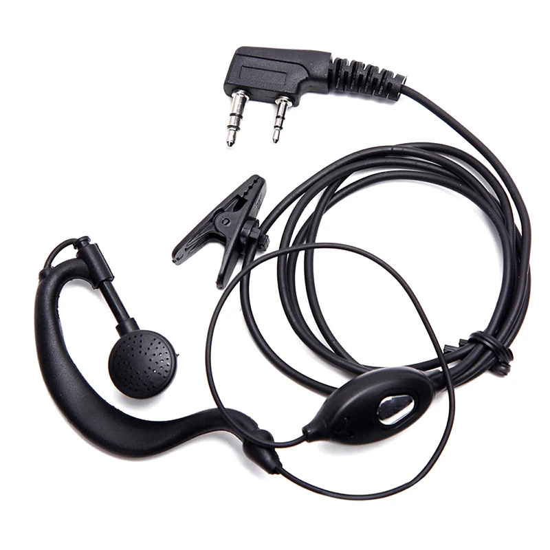 Auriculares para walkie-talkie, audífonos con cable k-plug, bidireccional, para BF-888S, UV5R, 992