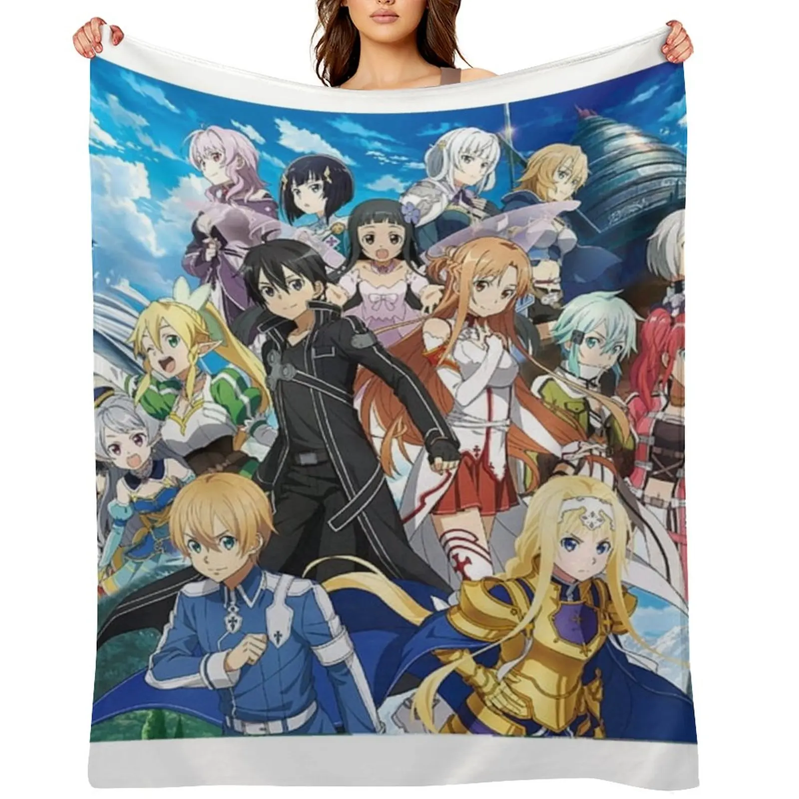 

Sword Art Throw Blanket Softest Sofa Throw blankets ands Flannel Blankets