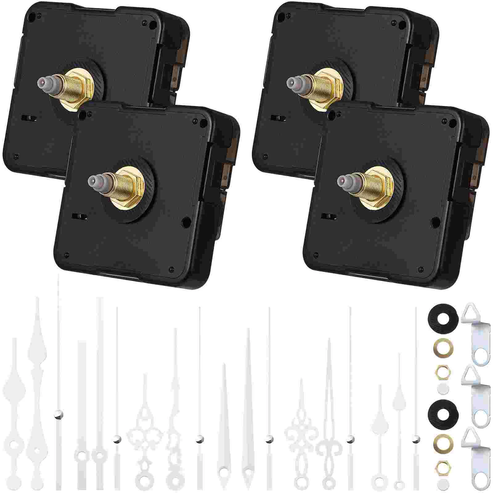 

4 Sets Clock Movement Mechanisms with Pointers DIY Clock Repair Replacement Parts