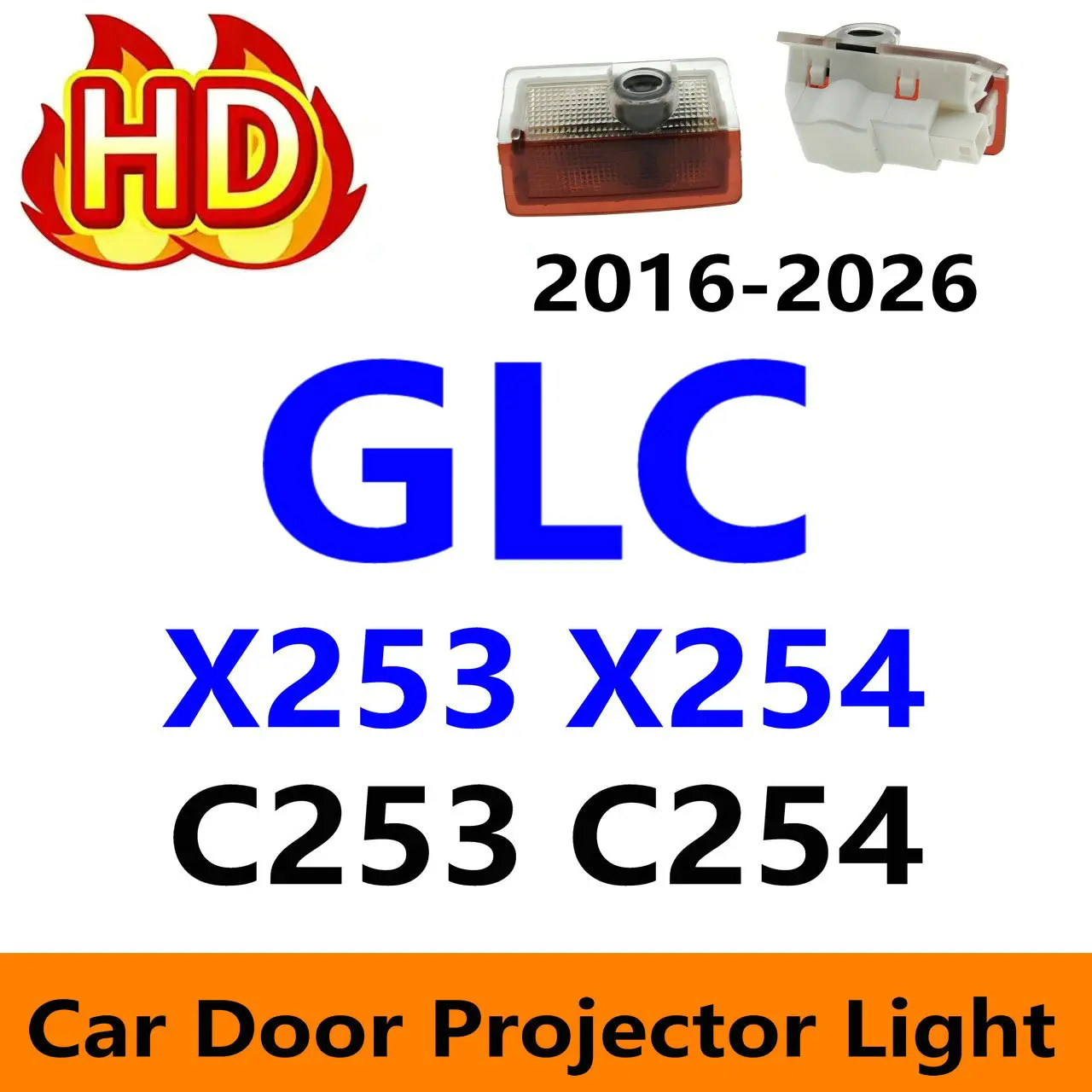 

HD 2X For Mercedes Benz Class GLC X253 X254 Coupe C254 C253 GLC Amg 43 63 GLC250 GLC300 Led Car Door Projector Light Accessories