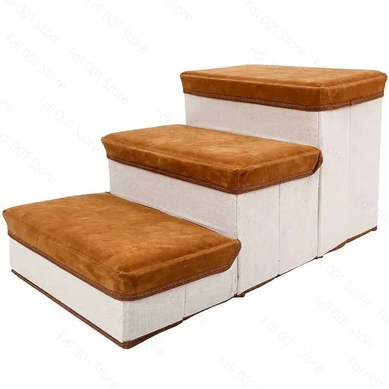 Pet ladder folding storage dog stairs climbing non-slip large capacity pet stairs thickened baseplate puppy ladder