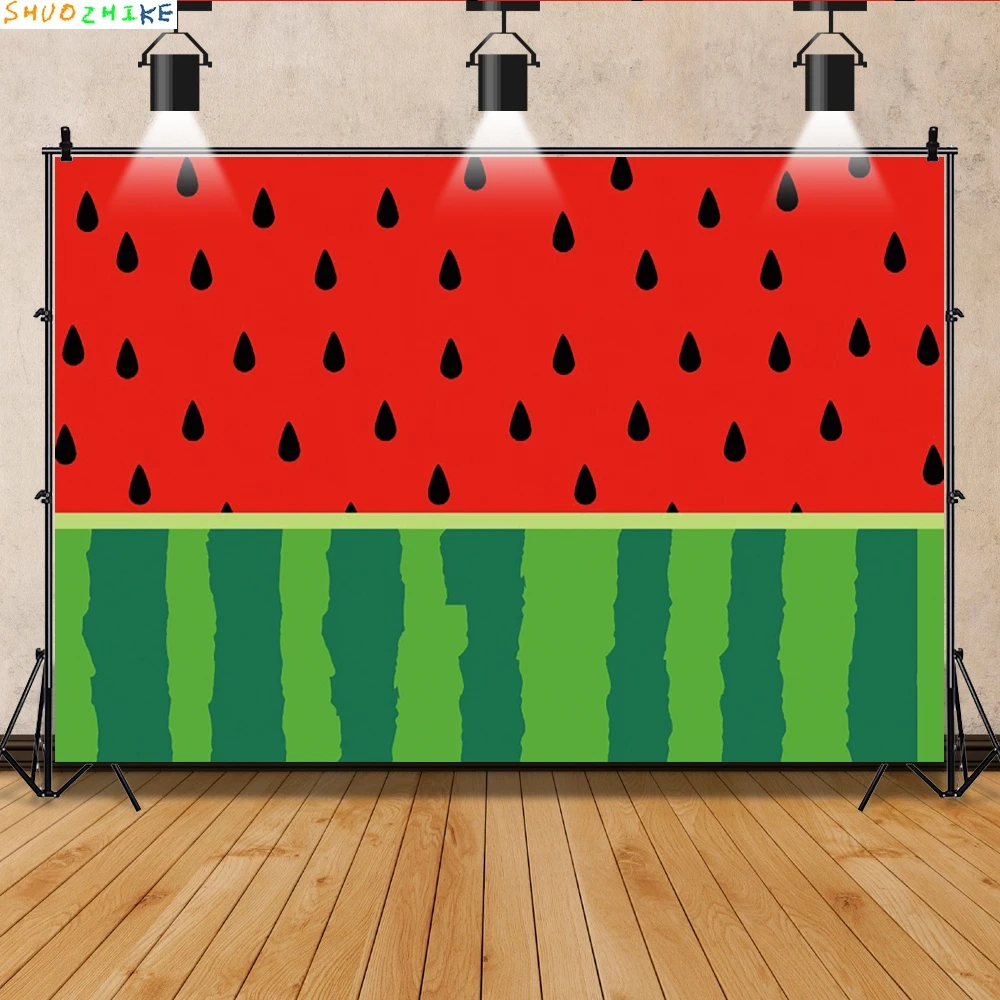 

Watermelon Fruit Photography Backdrop Baby Shower Birthday Summer Party Photographic Background Photocall Photo Studio Shoots