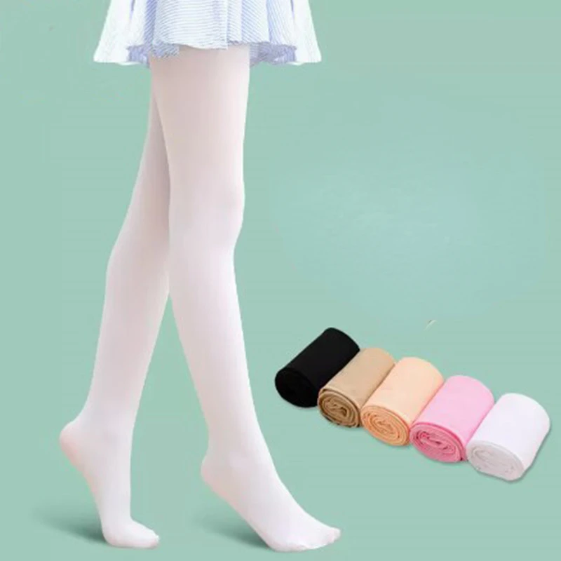 

Velvet White Stockings, Thin Children's Dance Socks, High Elasticity Pantyhose