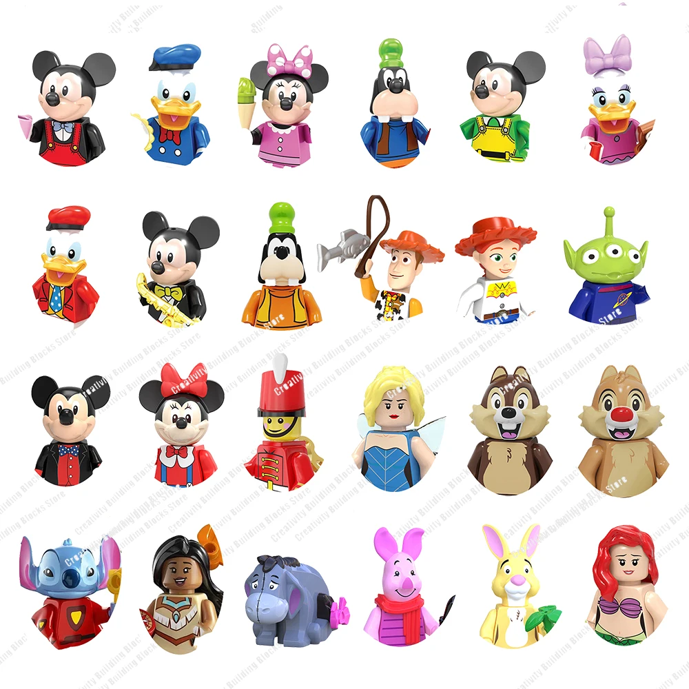 Venta caliente Disney 3D mini Mickey Minnie DIY modelos de personajes bloques de construcción juguetes ensamblados para niños regalos niños niñas