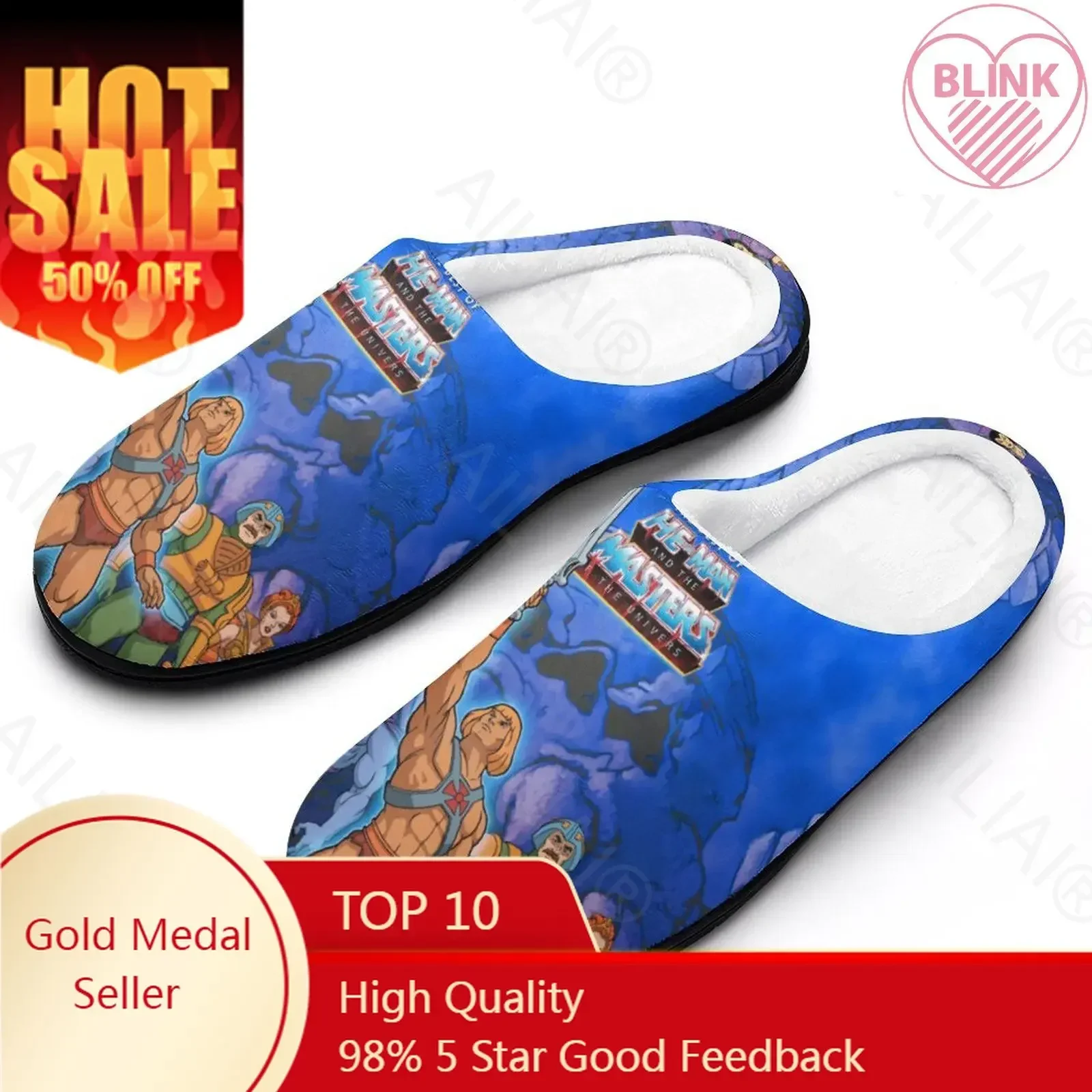 

Masters Of The Universe Cartoon Skeletor He-Man Sandals Plush Casual Keep Warm Shoes Thermal Mens Womens Slipper Have SoftCott