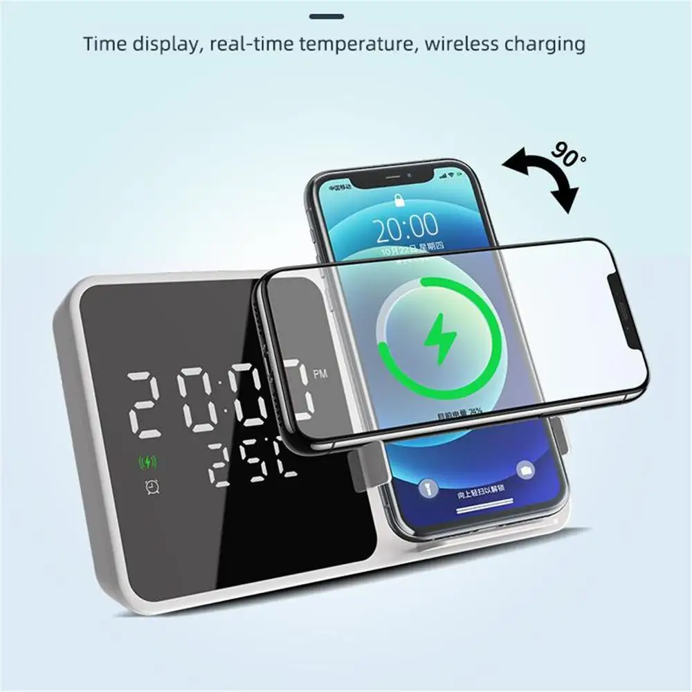 Wireless Charging Thermometer Innovative Technology Stylish And Practical Mobile Phone Holder Quick Multifunction Charging Stand