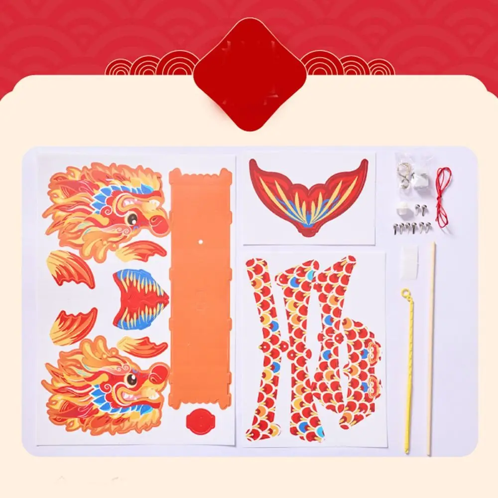 اليدوية التنين العام يده فانوس الإسقاط مضيئة السنة الجديدة فانوس DIY يده DIY بها بنفسك مهرجان الربيع الفوانيس مضيئة #3