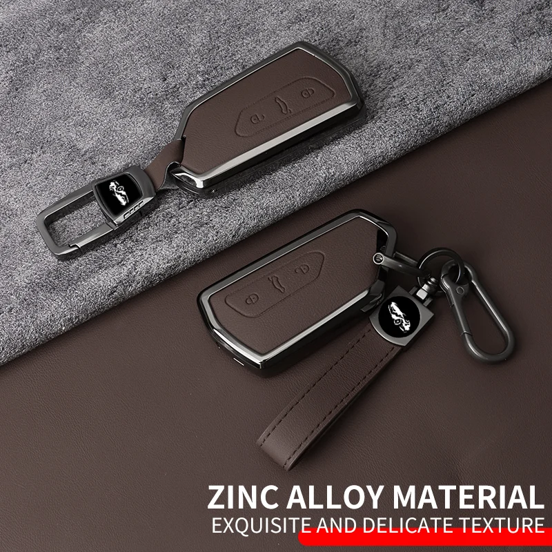 Car Key Case For VW Volkseagen Golf 8 MK8 ID.3 ID.4 Cupra Skoda Octavia A8 SEAT Leon MK4 2020 2021 Formentor Tarraco view 2