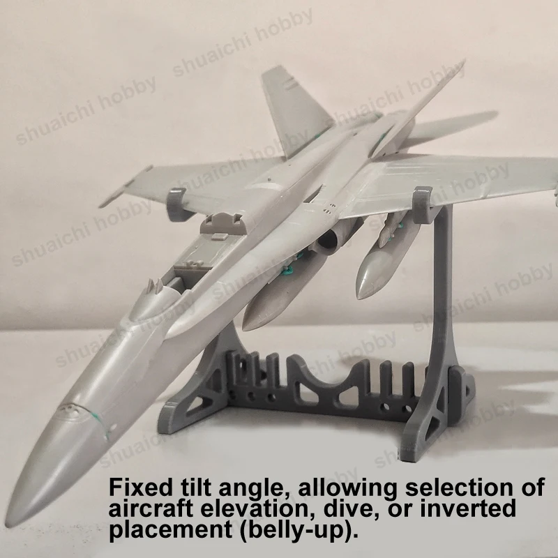 3D Printed Universal Display Bracket with Arresting Hook Scale Aircraft Model Stand for Transport Airplane/Fighter Jet/Bombers