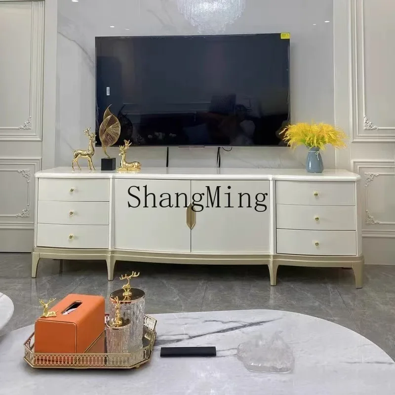 

CL light luxury TV solid wood audio-visual cabinet simple creative coffee table TV cabinet combination