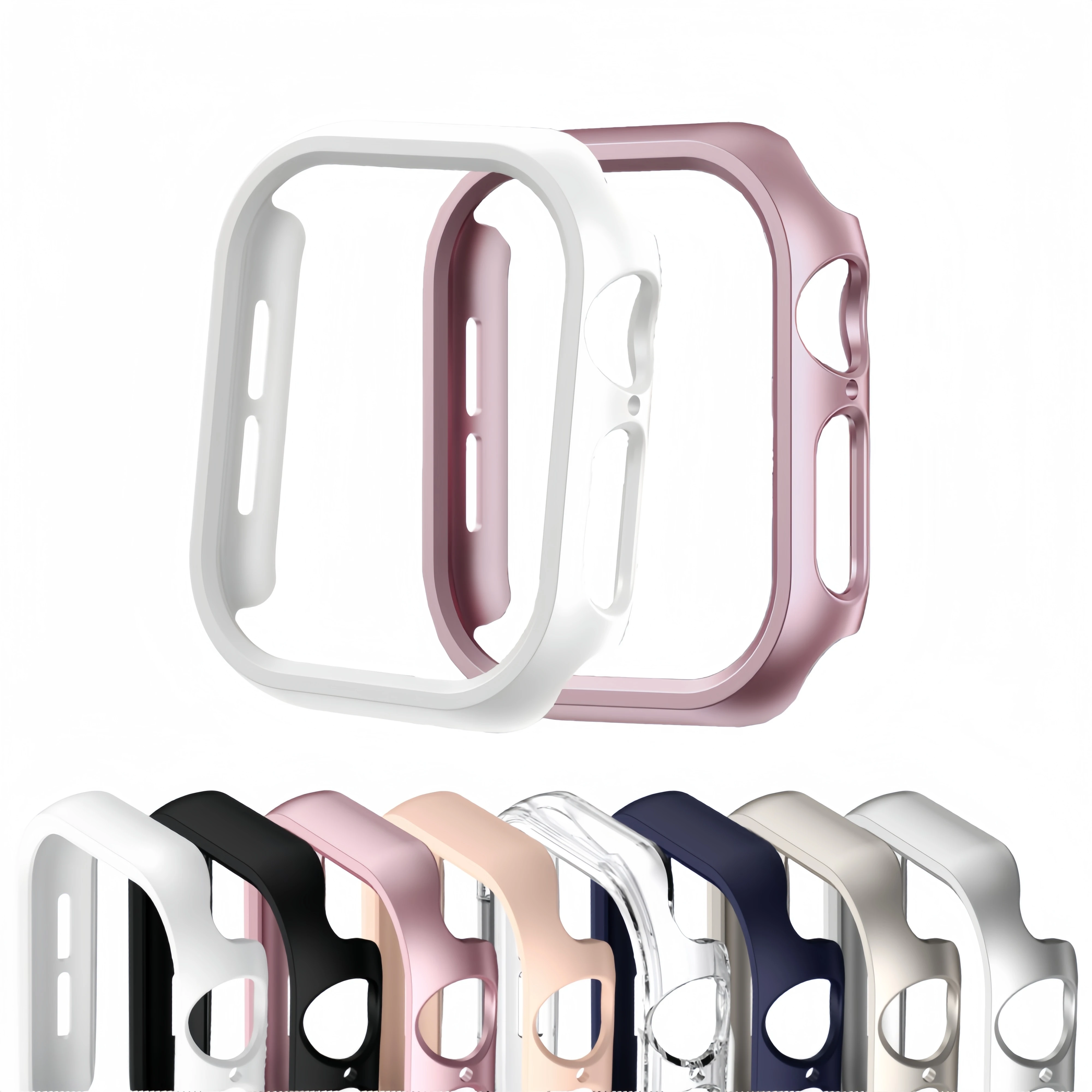 6 Pack Case For Apple Watch 42mm 46mm Protective Cover Hight quality PC Bumper Frame No Glass Compatible With Iwatch Serise 10