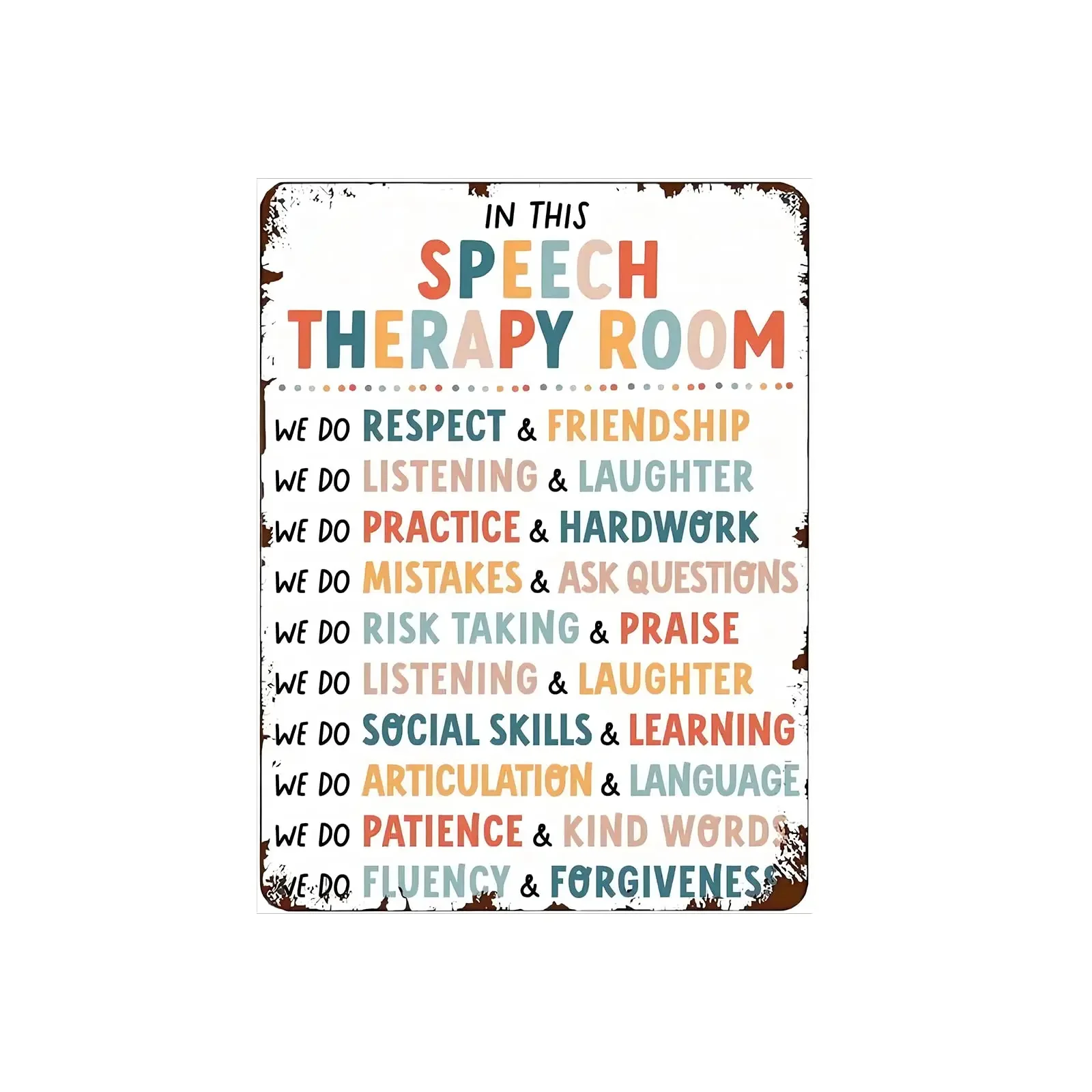 Speech Therapist, SLP Poster, Speech Language Pathologist Office Decor, Rainbow Boho, Speech Therapy Decor, Classroom Office Dec