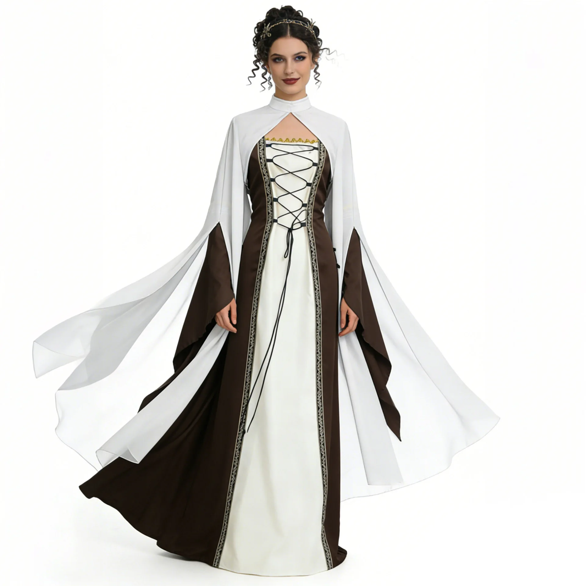 

Medieval Court loween Dr Vintage Robe Set Victoria Role-plang Par Costume Women's Traditional Ethnic Stage Clothing