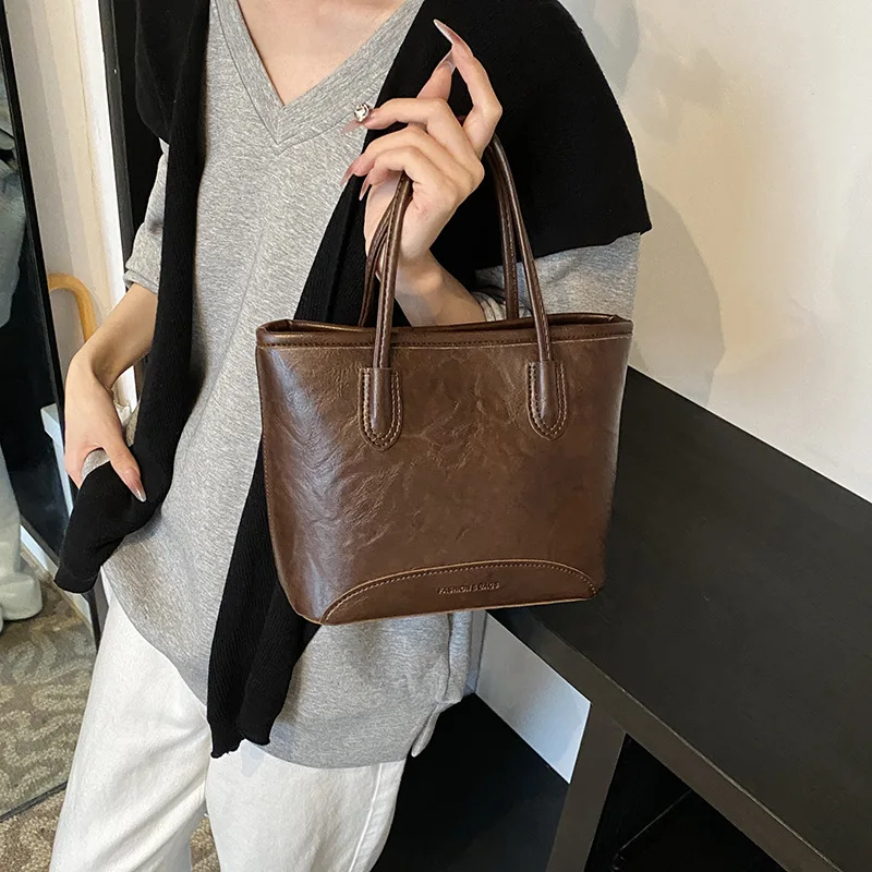 Korean Version Collision Colour Simple Versatile Handbag Fashion Splicing Senior Sense Tote Bag Commuter Women Shoulder Bag