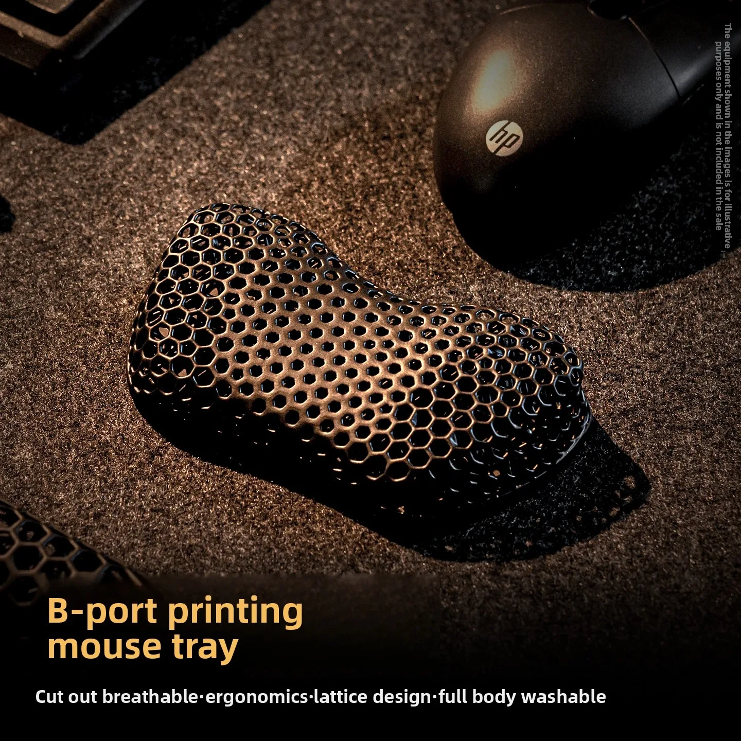 

3D Printed Wrist Rest Honeycomb Breathable Elastic Anti-slip Wrist Support Pad for Keyboard Mouse
