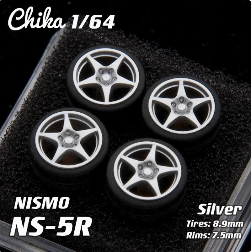 Moyeu de roue modifié pour modèle de voiture, 1/64 Chika NS5R/SPX/SA75R /TE037, 8.9/9.7/10.5mm, roues en résine adaptées aux modèles statiques 1:64